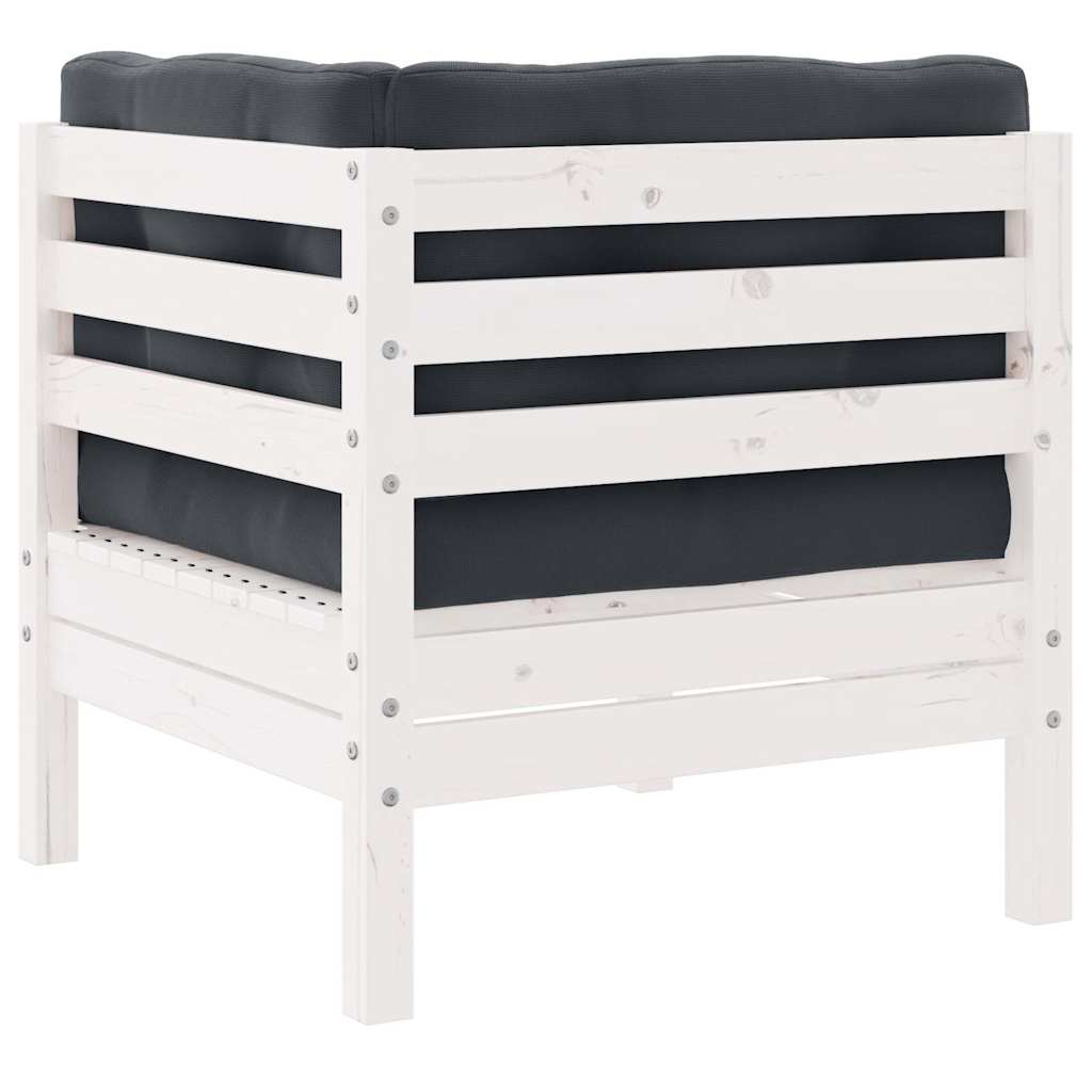 8720286670798_g_en_hd_3 vidaXL 2-Seater Garden Sofa with Cushions White Solid Pinewood - Image 4