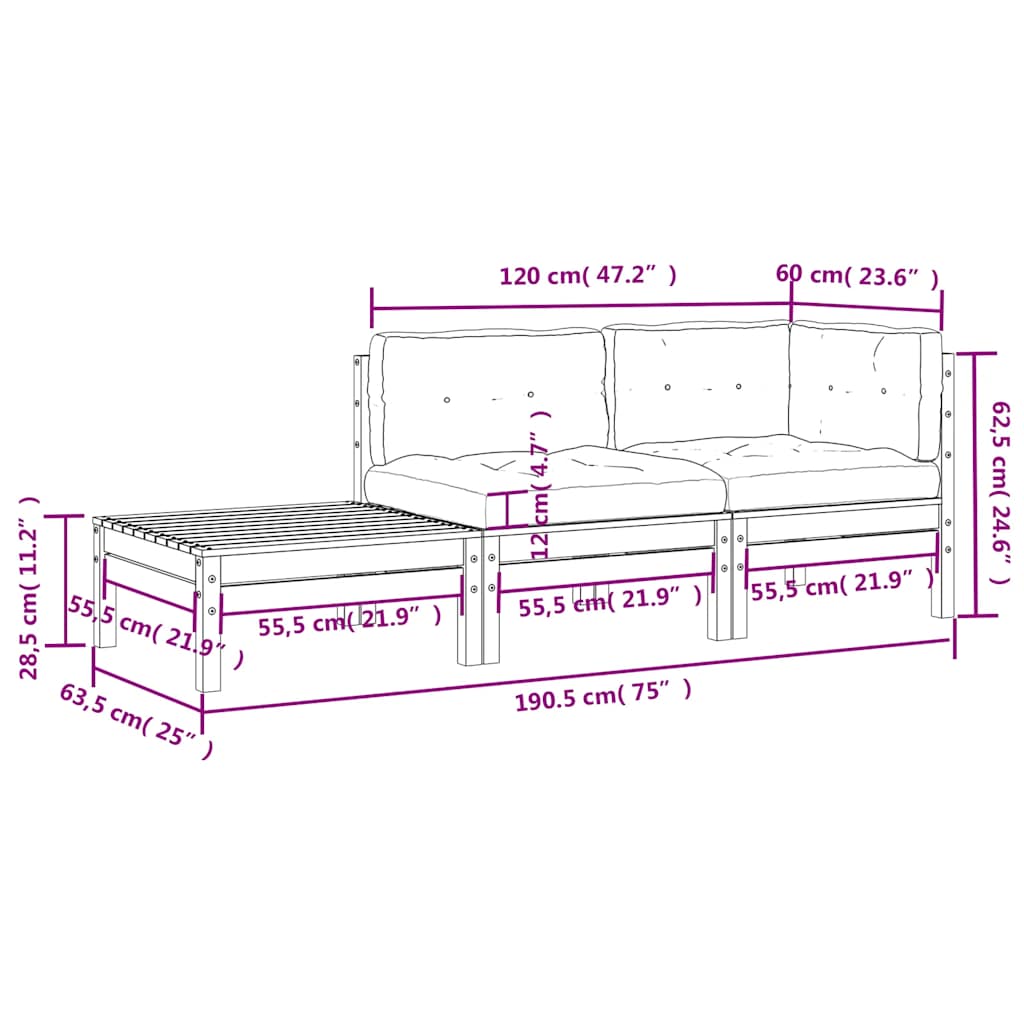 8720286671030_g_en_hd_6 vidaXL 3 Piece Garden Lounge Set with Cushions White Solid Pinewood - Image 7