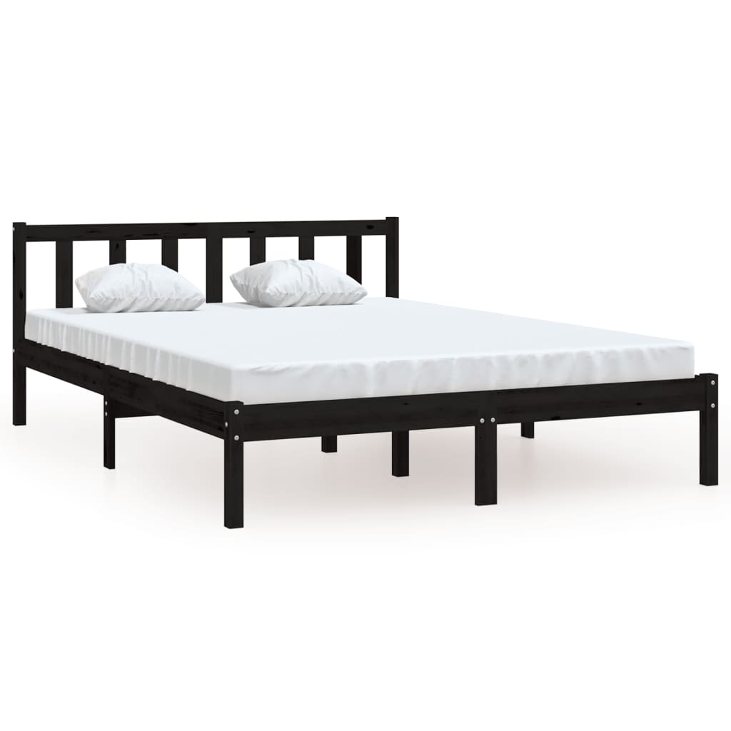 8720286671382_a_en_hd_1 vidaXL Bed Frame without Mattress Black Solid Wood 135x190 cm - Image 2
