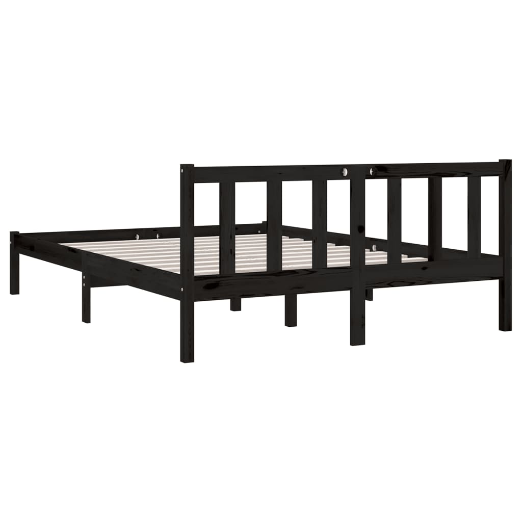 8720286671382_g_en_hd_4 vidaXL Bed Frame without Mattress Black Solid Wood 135x190 cm - Image 6