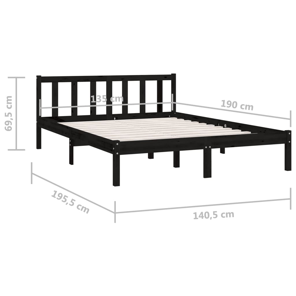 8720286671382_g_en_hd_7 vidaXL Bed Frame without Mattress Black Solid Wood 135x190 cm - Image 9