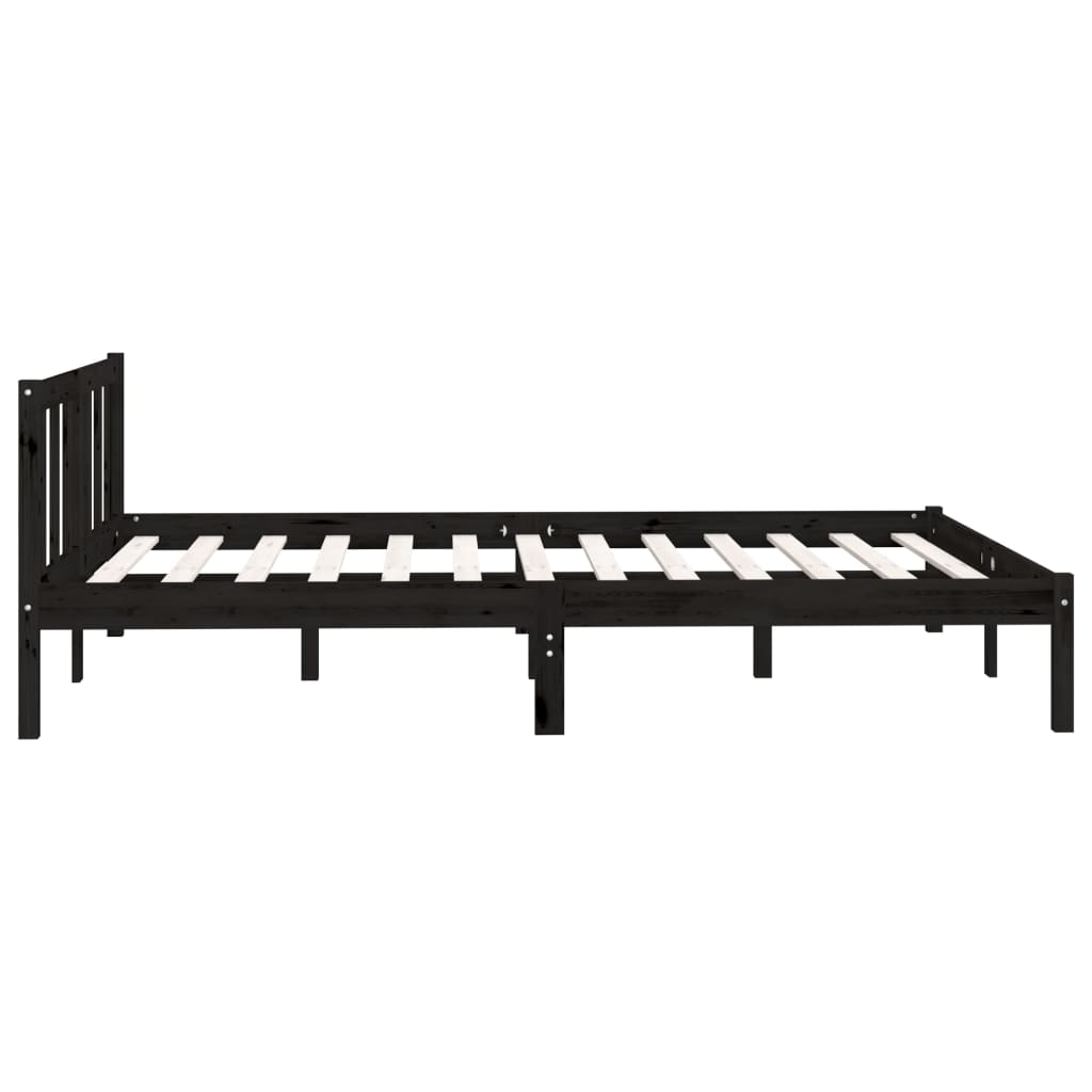 8720286671689_g_en_hd_3 vidaXL Bed Frame without Mattress Black Solid Wood Pine 150x200 cm - Image 5