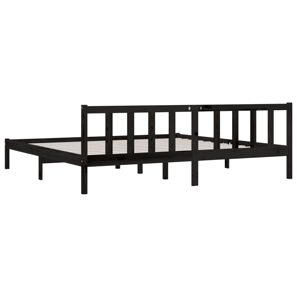 8720286671788_g_en_hd_4 vidaXL Bed Frame without Mattress Black Solid Wood 183x203 cm King - Image 6