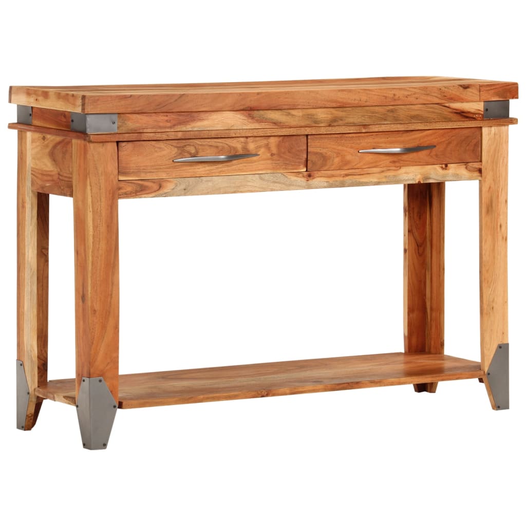 vidaXL Console Table 110x34x74 cm Solid Wood Acacia