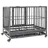 vidaXL Dog Cage with Wheels Steel 92x62x76 cm - Image 4