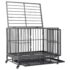 vidaXL Dog Cage with Wheels Steel 92x62x76 cm - Image 5