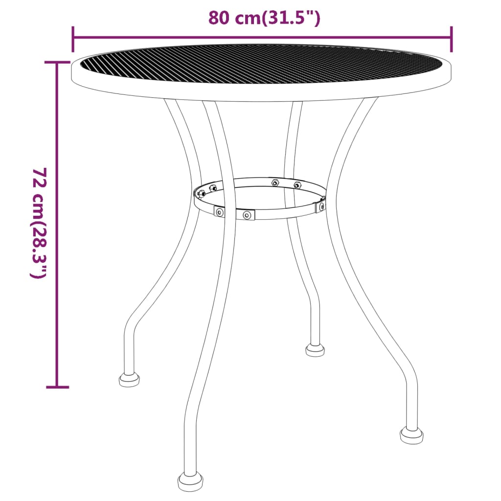 8720286677704_g_en_hd_3 vidaXL Garden Table Ø80x72 cm Expanded Metal Mesh Anthracite - Image 5