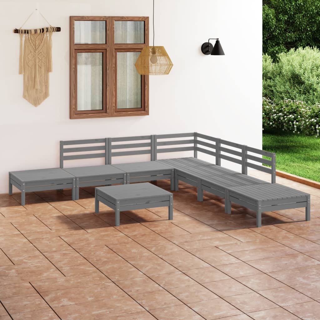 8720286685365_m_en_hd_1 vidaXL 8 Piece Garden Lounge Set Solid Pinewood Grey - Image 1