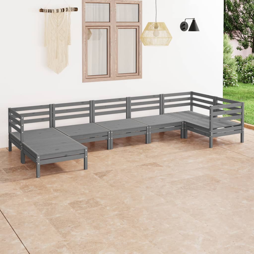 8720286687215_m_en_hd_1 vidaXL 7 Piece Garden Lounge Set Solid Pinewood Grey - Image 1