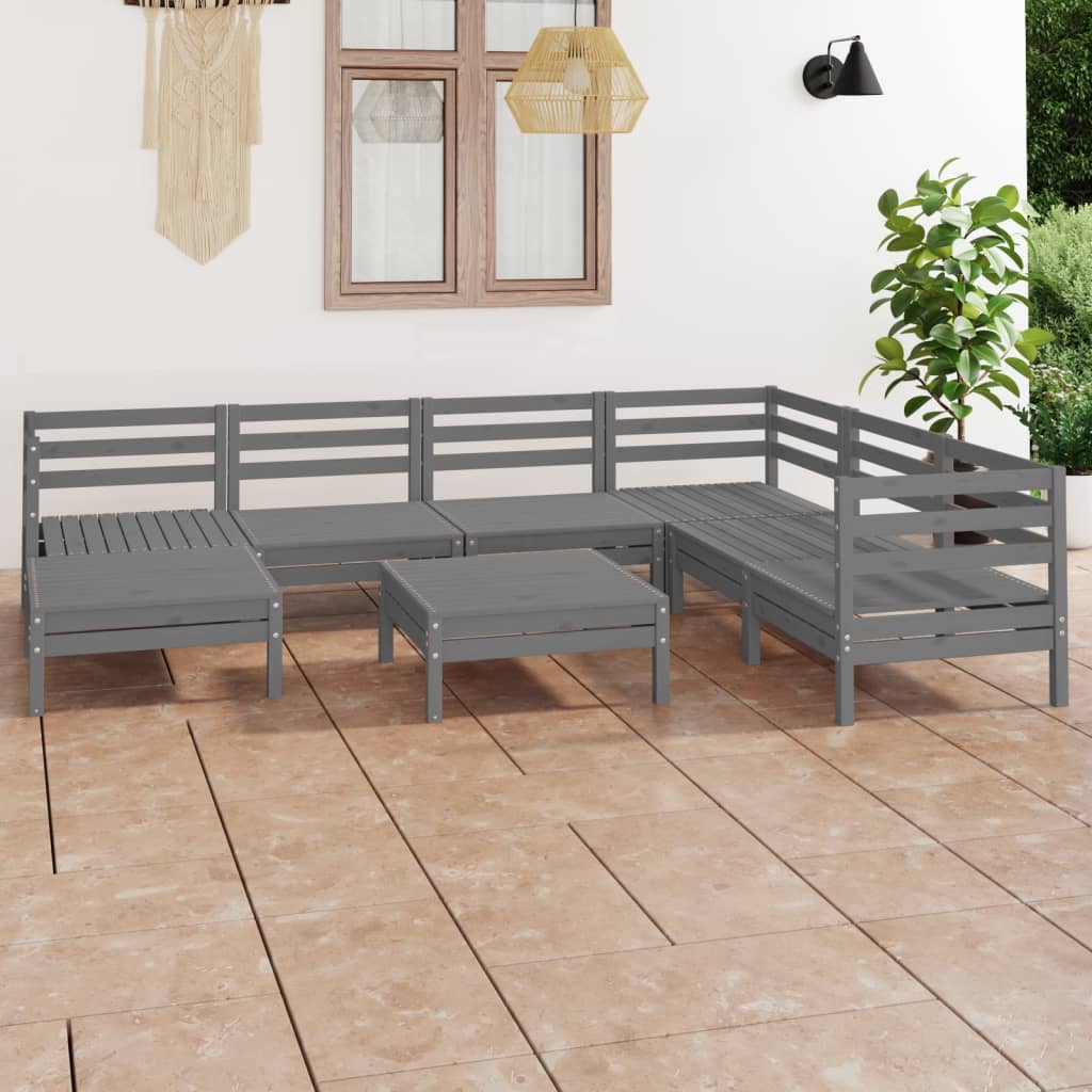8720286687369_m_en_hd_1 vidaXL 8 Piece Garden Lounge Set Solid Pinewood Grey - Image 1