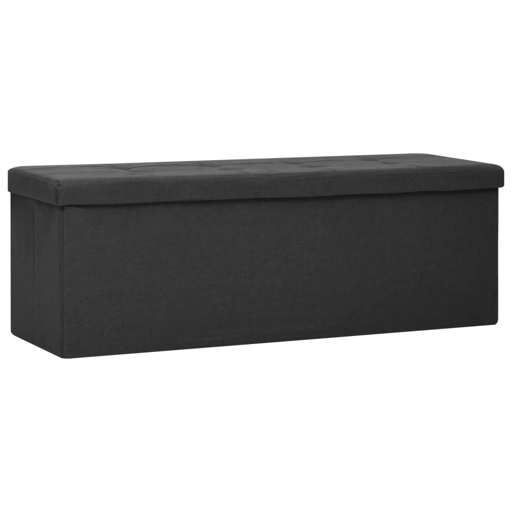 8720286697207_a_en_hd_1 vidaXL Folding Storage Bench Black Faux Linen - Image 2