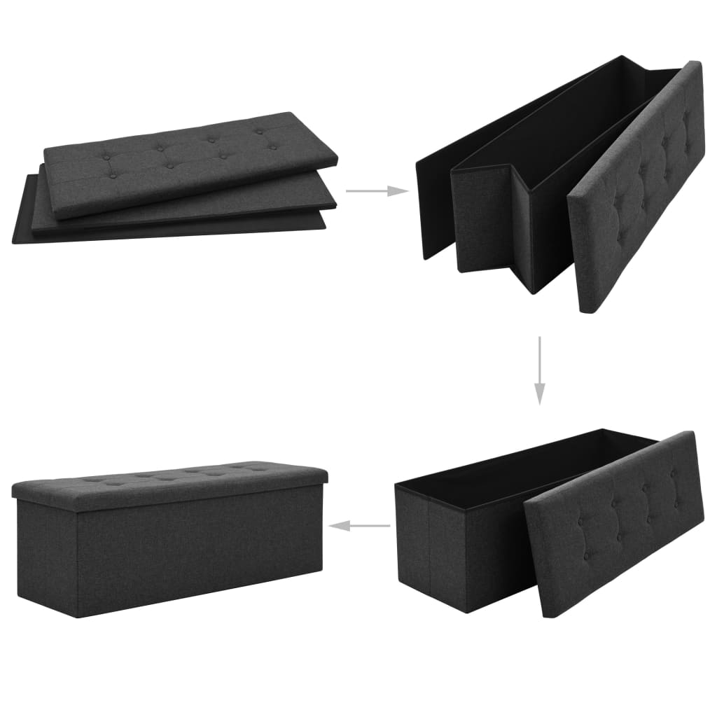 8720286697207_g_en_hd_3 vidaXL Folding Storage Bench Black Faux Linen - Image 5