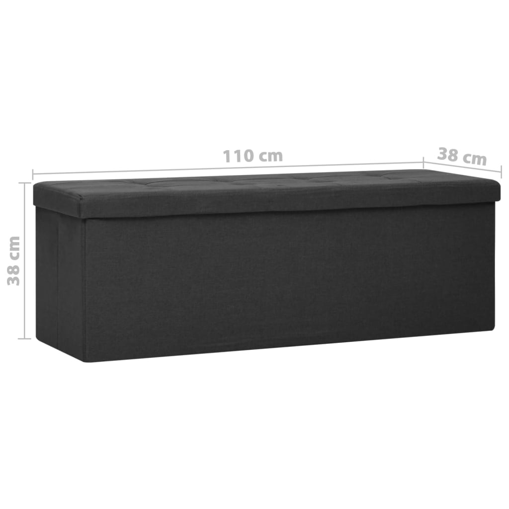8720286697207_g_en_hd_6 vidaXL Folding Storage Bench Black Faux Linen - Image 8