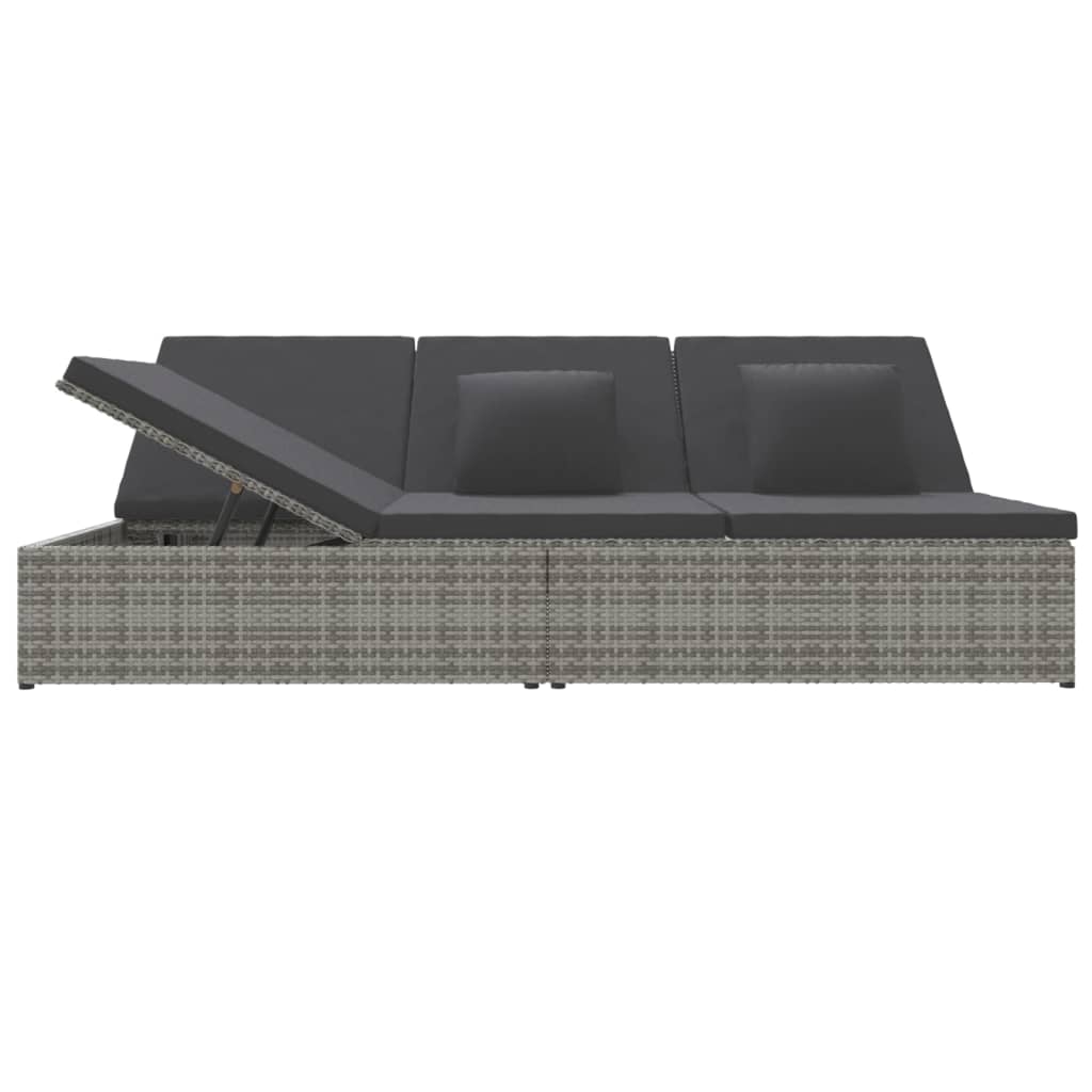 8720286699324_g_en_hd_2 vidaXL Convertible Sun Bed with Cushions Poly Rattan Dark Grey - Image 4