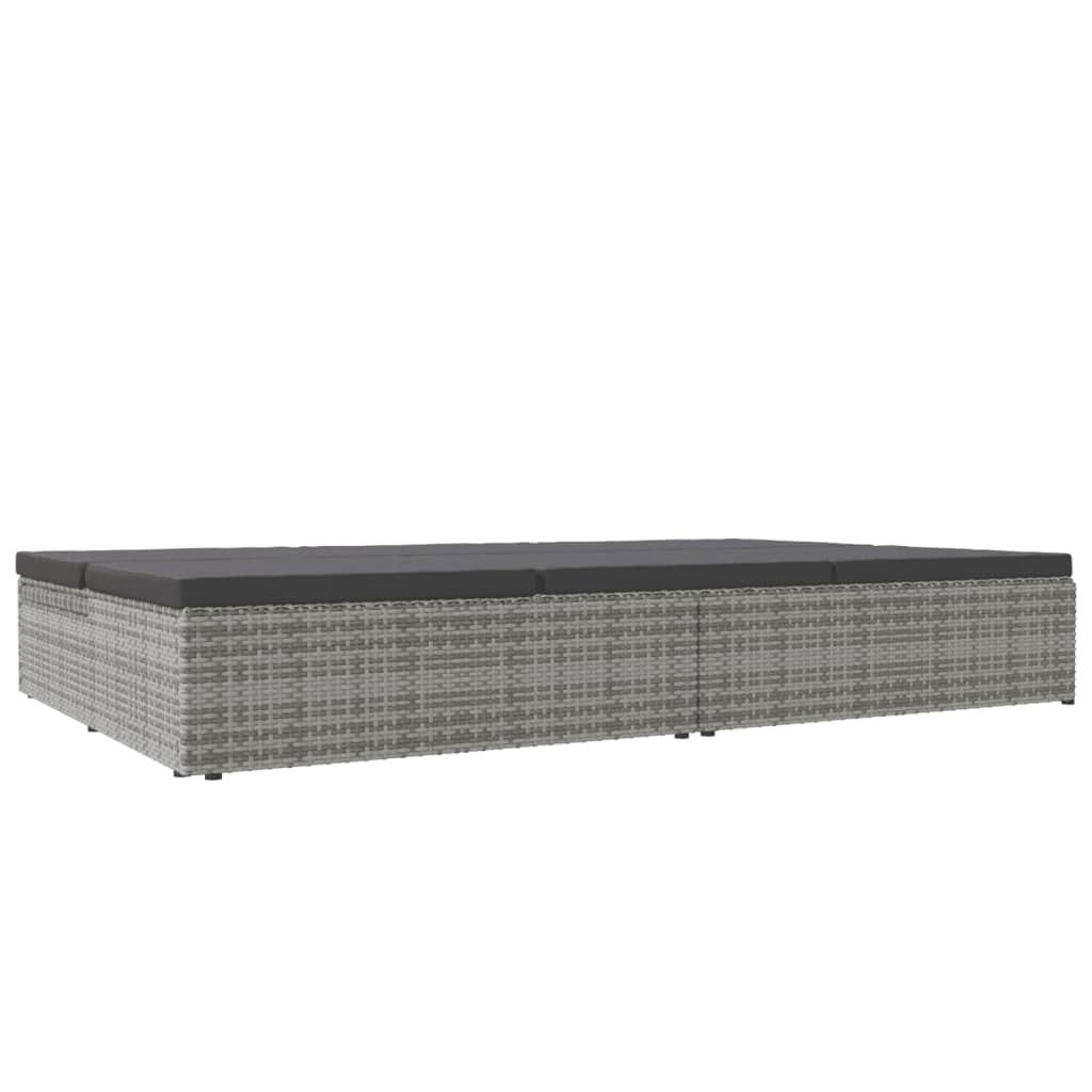 8720286699324_g_en_hd_3 vidaXL Convertible Sun Bed with Cushions Poly Rattan Dark Grey - Image 5