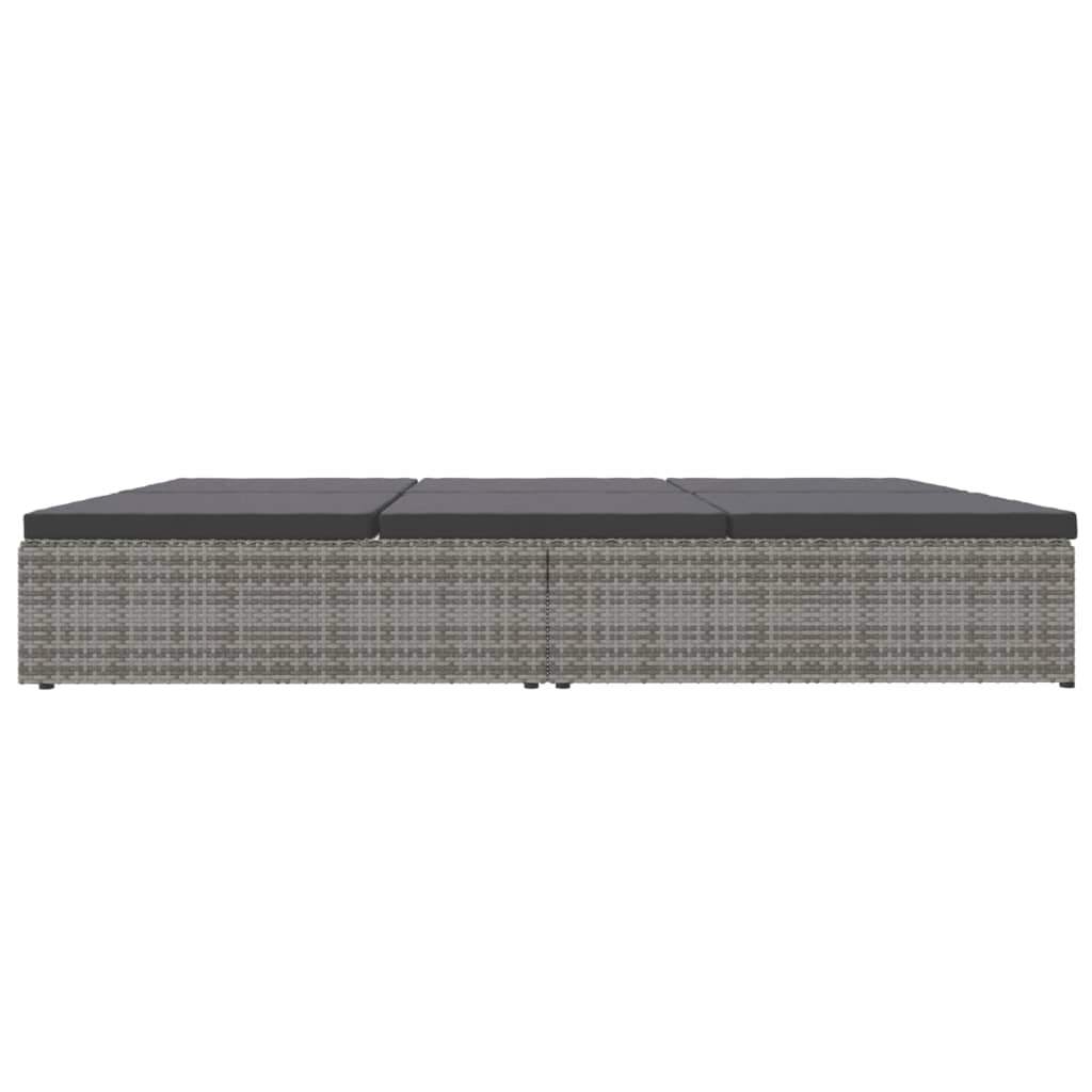 8720286699324_g_en_hd_4 vidaXL Convertible Sun Bed with Cushions Poly Rattan Dark Grey - Image 6