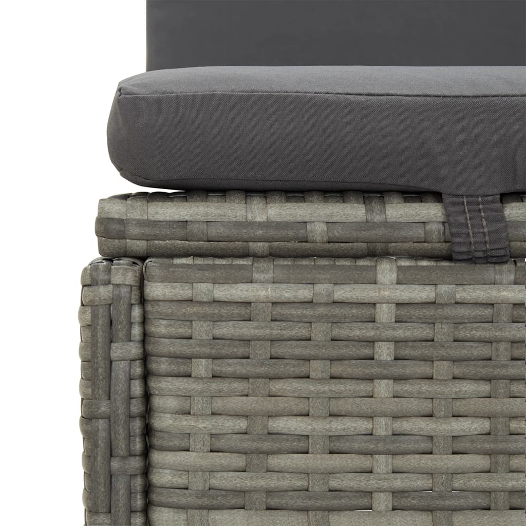 8720286699324_g_en_hd_6 vidaXL Convertible Sun Bed with Cushions Poly Rattan Dark Grey - Image 8