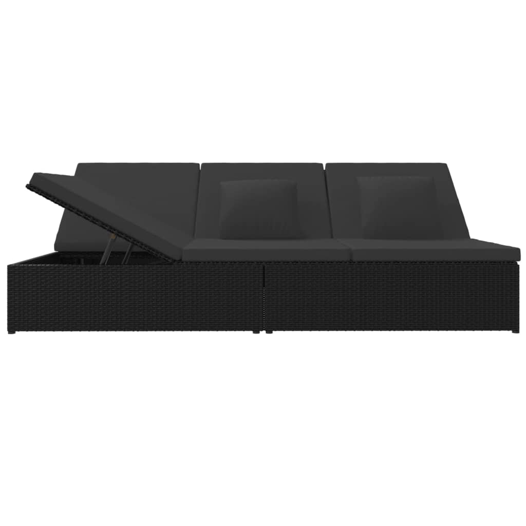 8720286699331_g_en_hd_1 vidaXL Convertible Sun Bed with Cushions Poly Rattan Black - Image 3