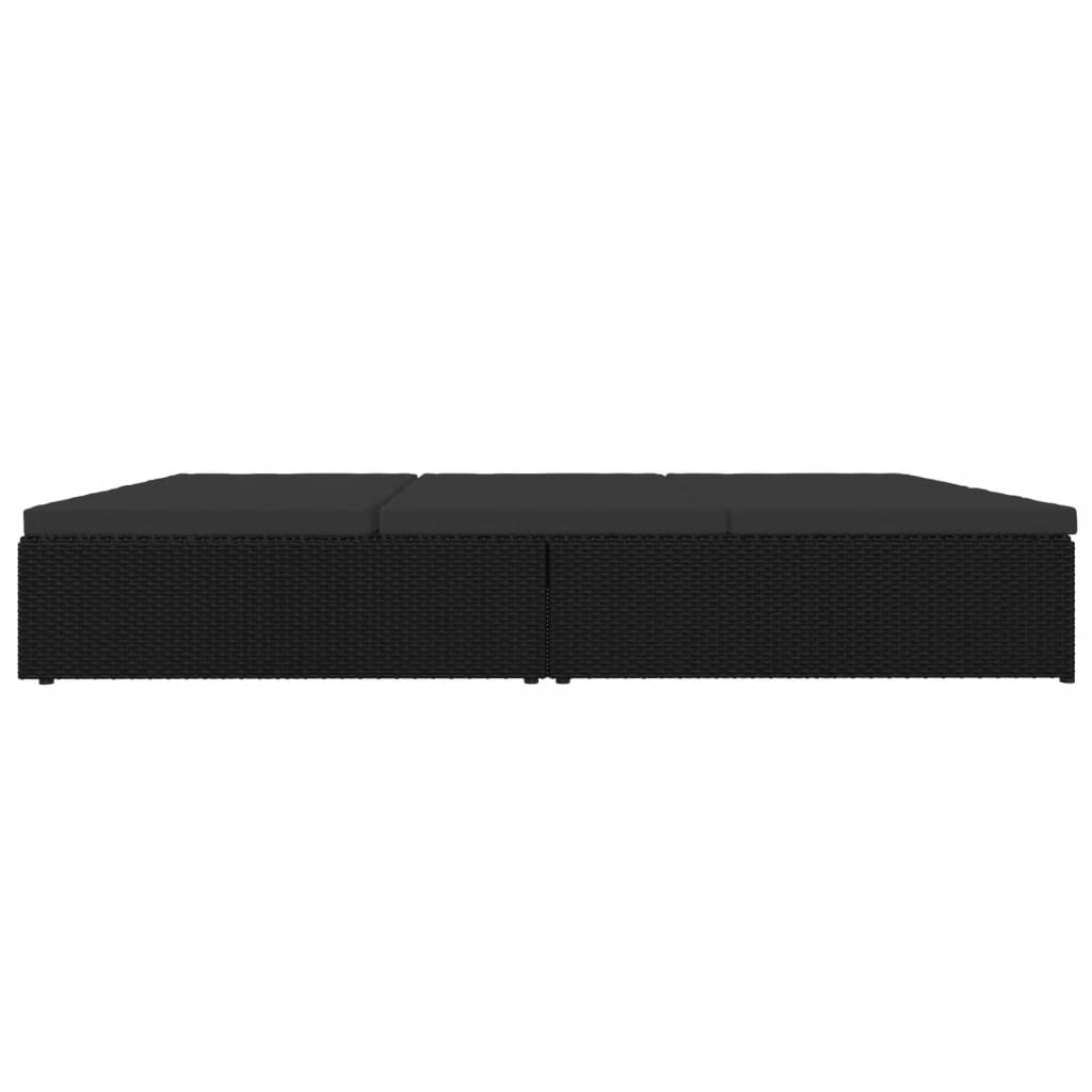 8720286699331_g_en_hd_3 vidaXL Convertible Sun Bed with Cushions Poly Rattan Black - Image 5