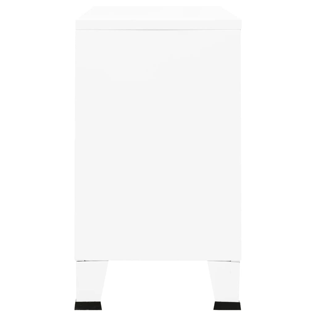 8720286699447_g_en_hd_2 vidaXL Industrial Sideboard White 105x35x62 cm Metal and Glass - Image 5