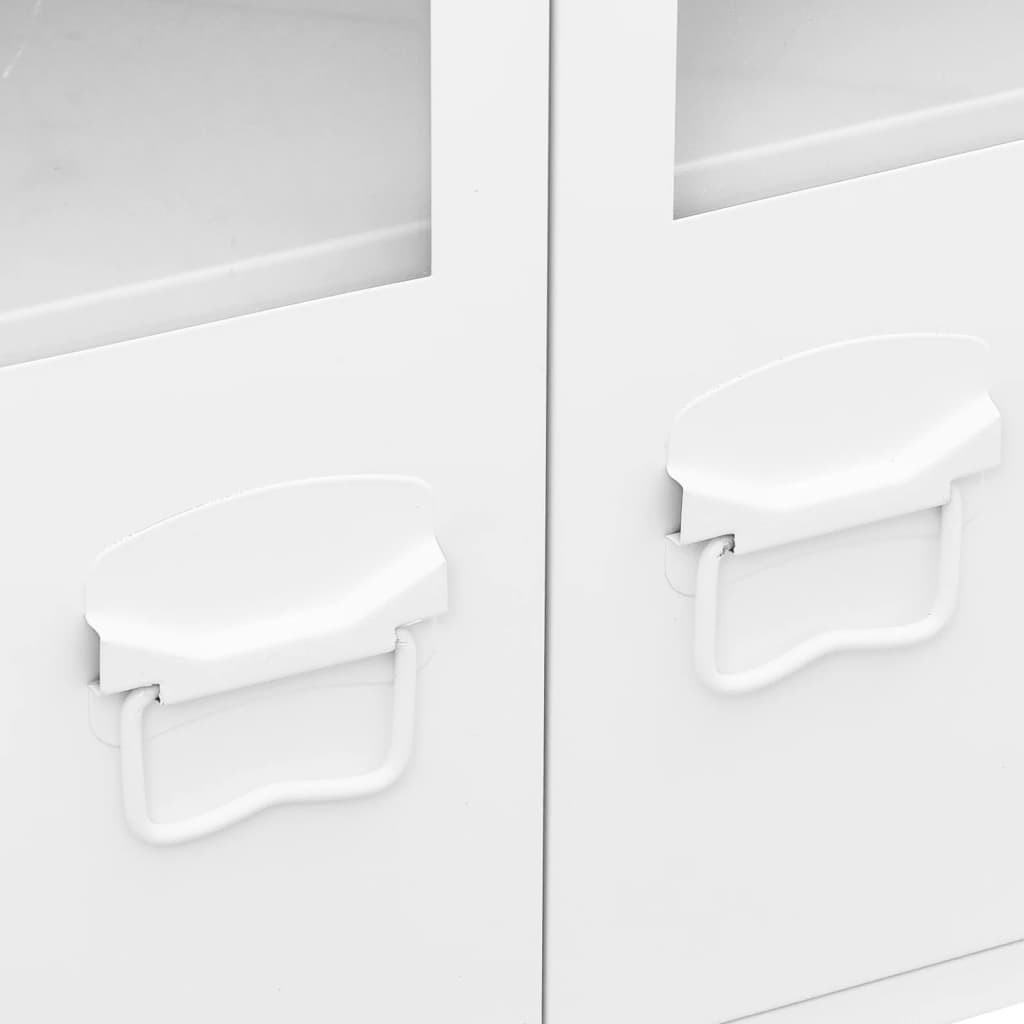 8720286699447_g_en_hd_5 vidaXL Industrial Sideboard White 105x35x62 cm Metal and Glass - Image 8