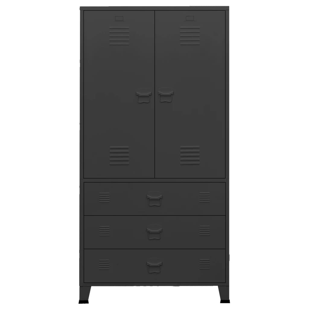 8720286699485_g_en_hd_1 vidaXL Industrial Wardrobe Black 90x50x180 cm Metal - Image 4