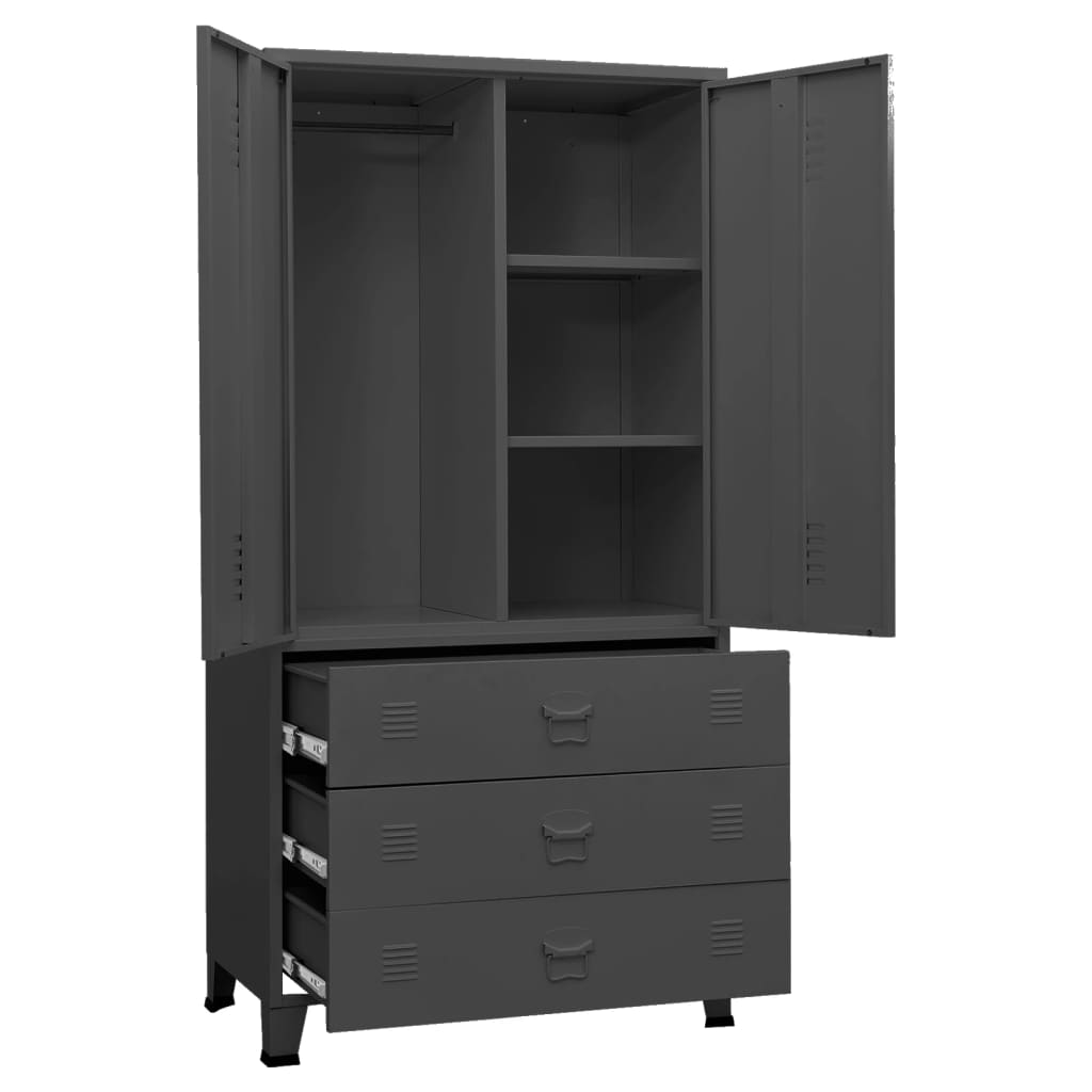 8720286699508_g_en_hd_4 vidaXL Industrial Wardrobe Anthracite 90x50x180 cm Metal - Image 7