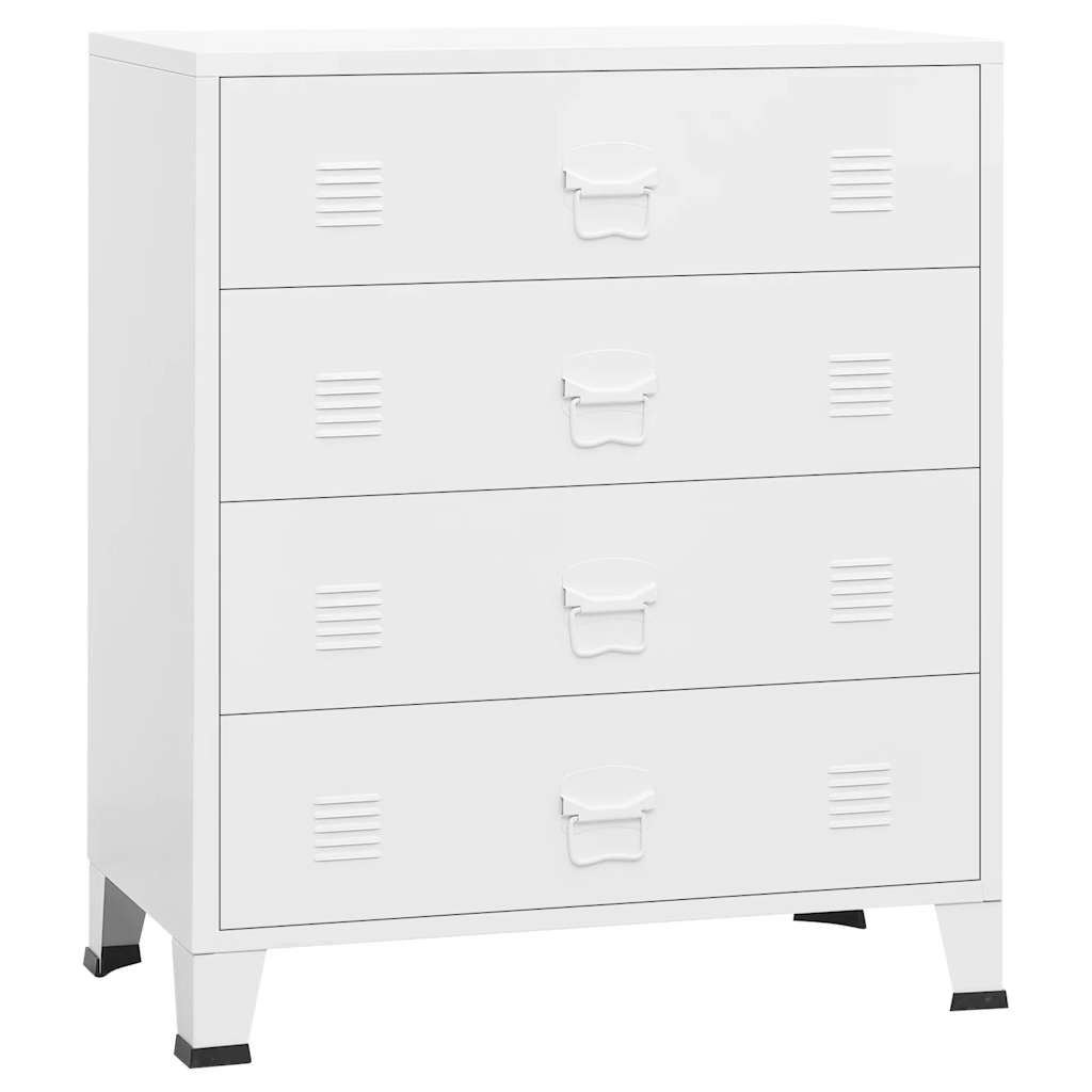 8720286699515_a_en_hd_1 vidaXL Industrial Drawer Cabinet White 78x40x93 cm Metal - Image 2