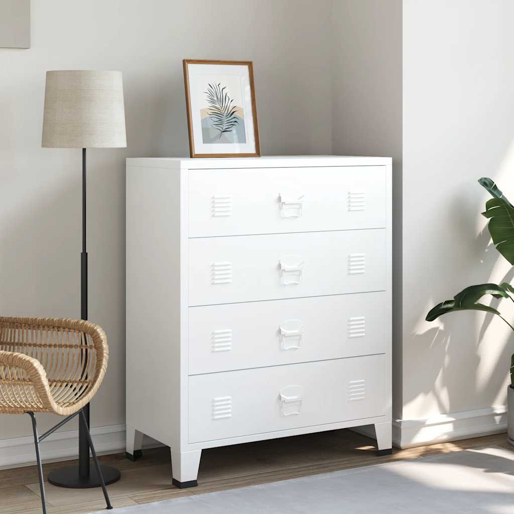8720286699515_g_en_hd_1 vidaXL Industrial Drawer Cabinet White 78x40x93 cm Metal - Image 4