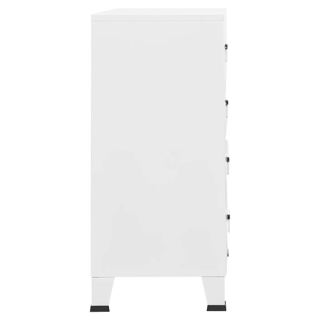 8720286699515_g_en_hd_3 vidaXL Industrial Drawer Cabinet White 78x40x93 cm Metal - Image 6
