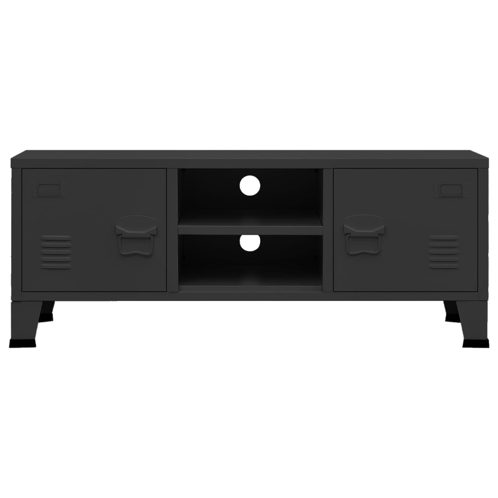 8720286699539_g_en_hd_1 vidaXL Industrial TV Cabinet Black 105x35x42 cm Metal - Image 4