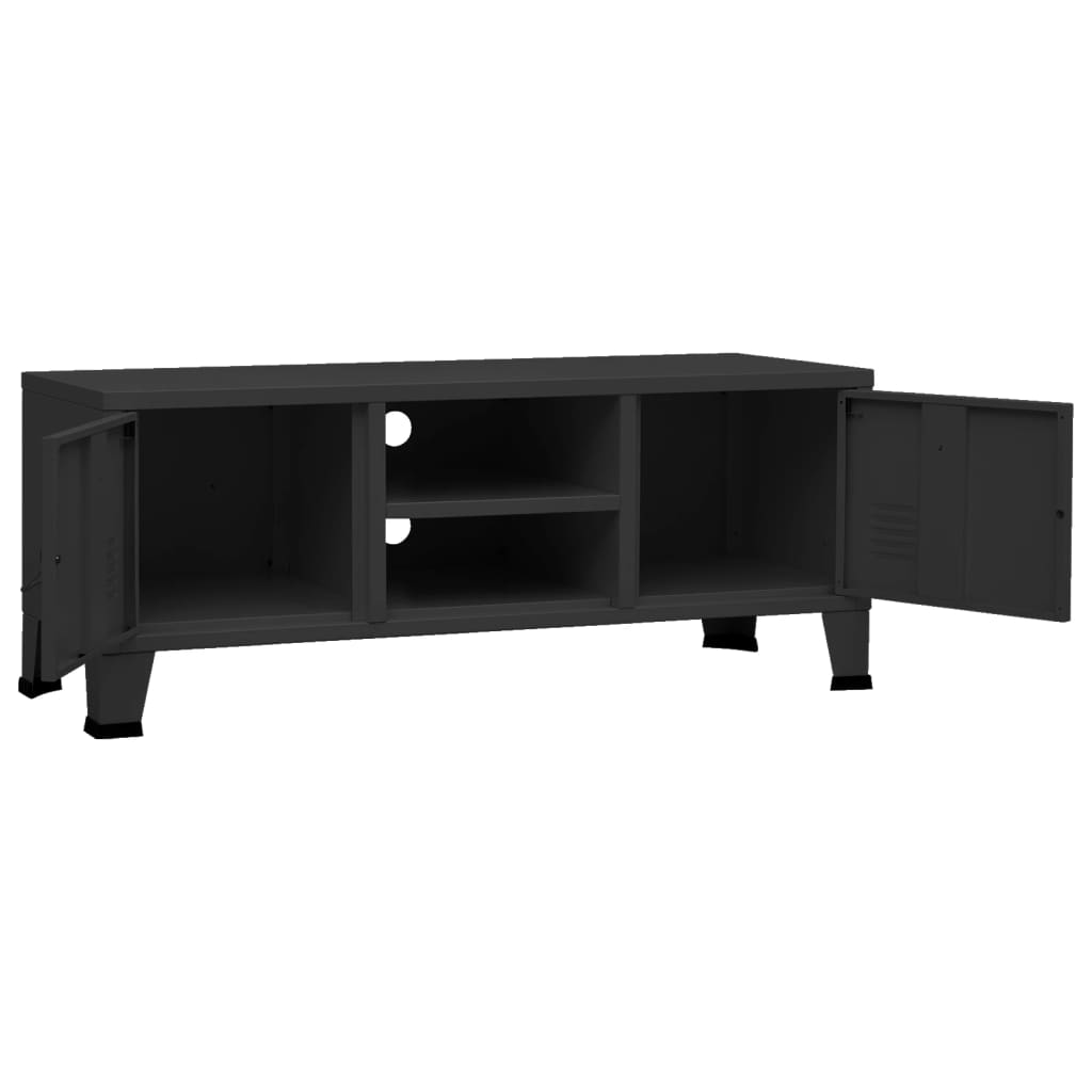 8720286699539_g_en_hd_4 vidaXL Industrial TV Cabinet Black 105x35x42 cm Metal - Image 7