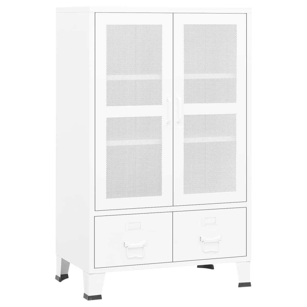 8720286699577_a_en_hd_1 vidaXL Industrial Storage Chest White 70x40x115 cm Metal - Image 2