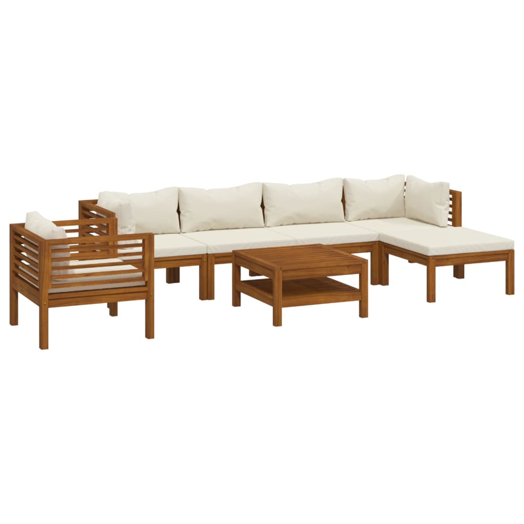8720286700242_a_en_hd_1 vidaXL 7 Piece Garden Lounge Set with Cream Cushion Solid Acacia Wood - Image 2