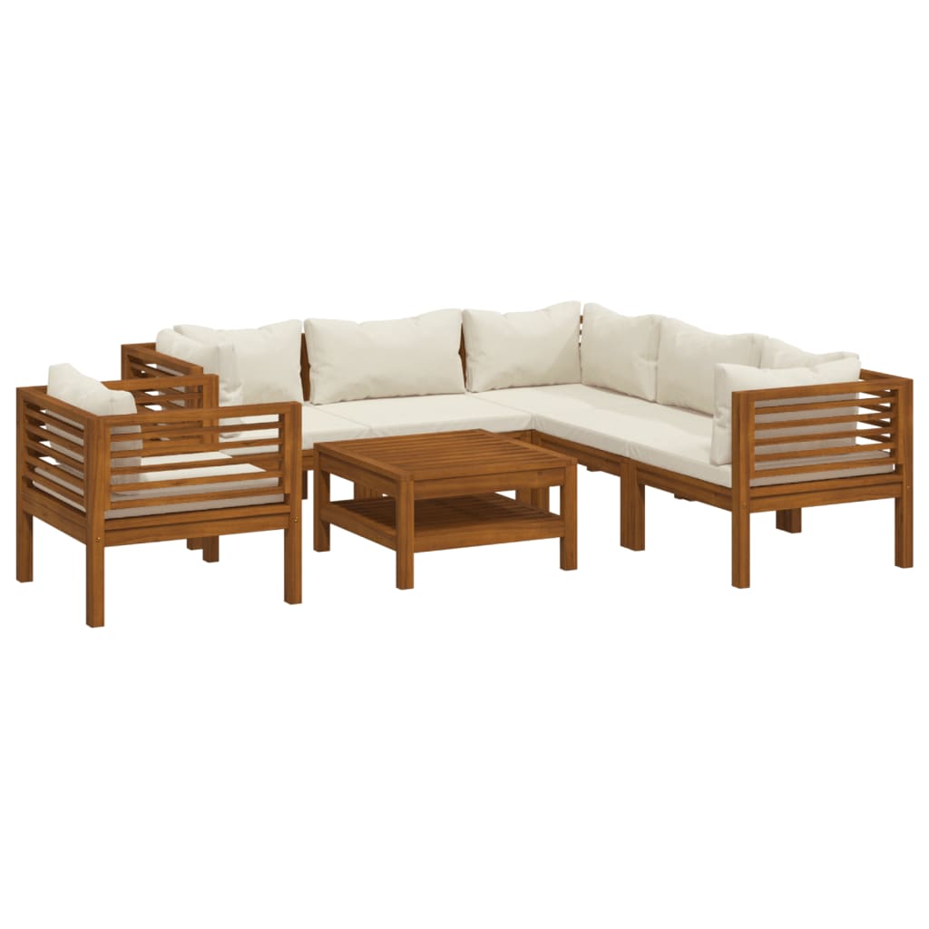 8720286700327_a_en_hd_1 vidaXL 7 Piece Garden Lounge Set with Cream Cushion Solid Acacia Wood - Image 2