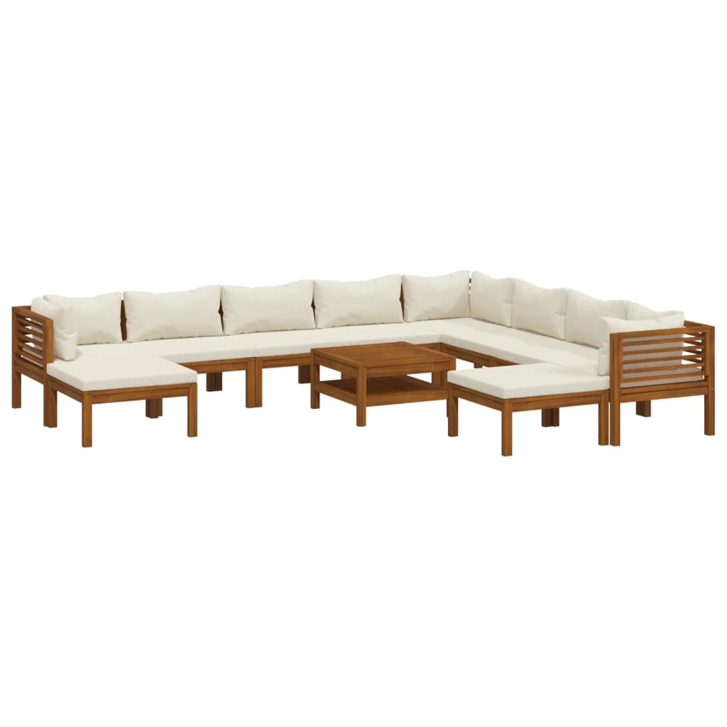 8720286700365_a_en_hd_1 vidaXL 11 Piece Garden Lounge Set with Cream Cushion Solid Acacia Wood - Image 2