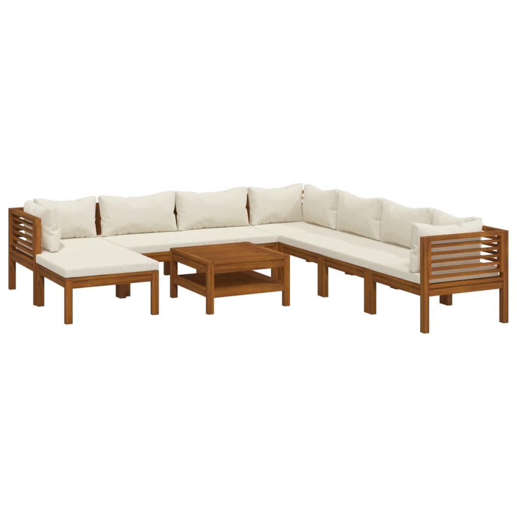8720286700396_a_en_hd_1 vidaXL 9 Piece Garden Lounge Set with Cream Cushion Solid Acacia Wood - Image 2