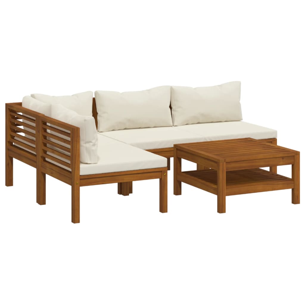8720286700457_a_en_hd_1 vidaXL 5 Piece Garden Lounge Set with Cream Cushion Solid Acacia Wood - Image 2