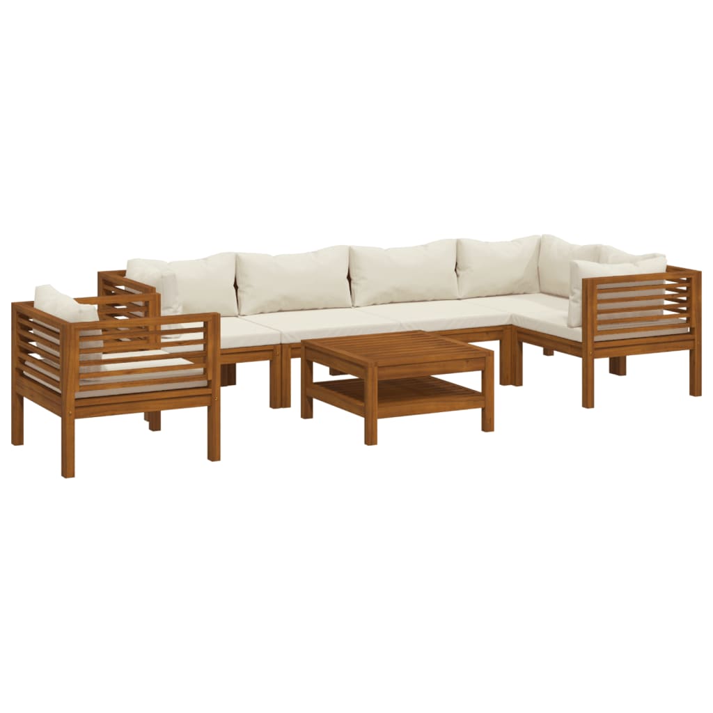 8720286700488_a_en_hd_1 vidaXL 7 Piece Garden Lounge Set with Cream Cushion Solid Acacia Wood - Image 2