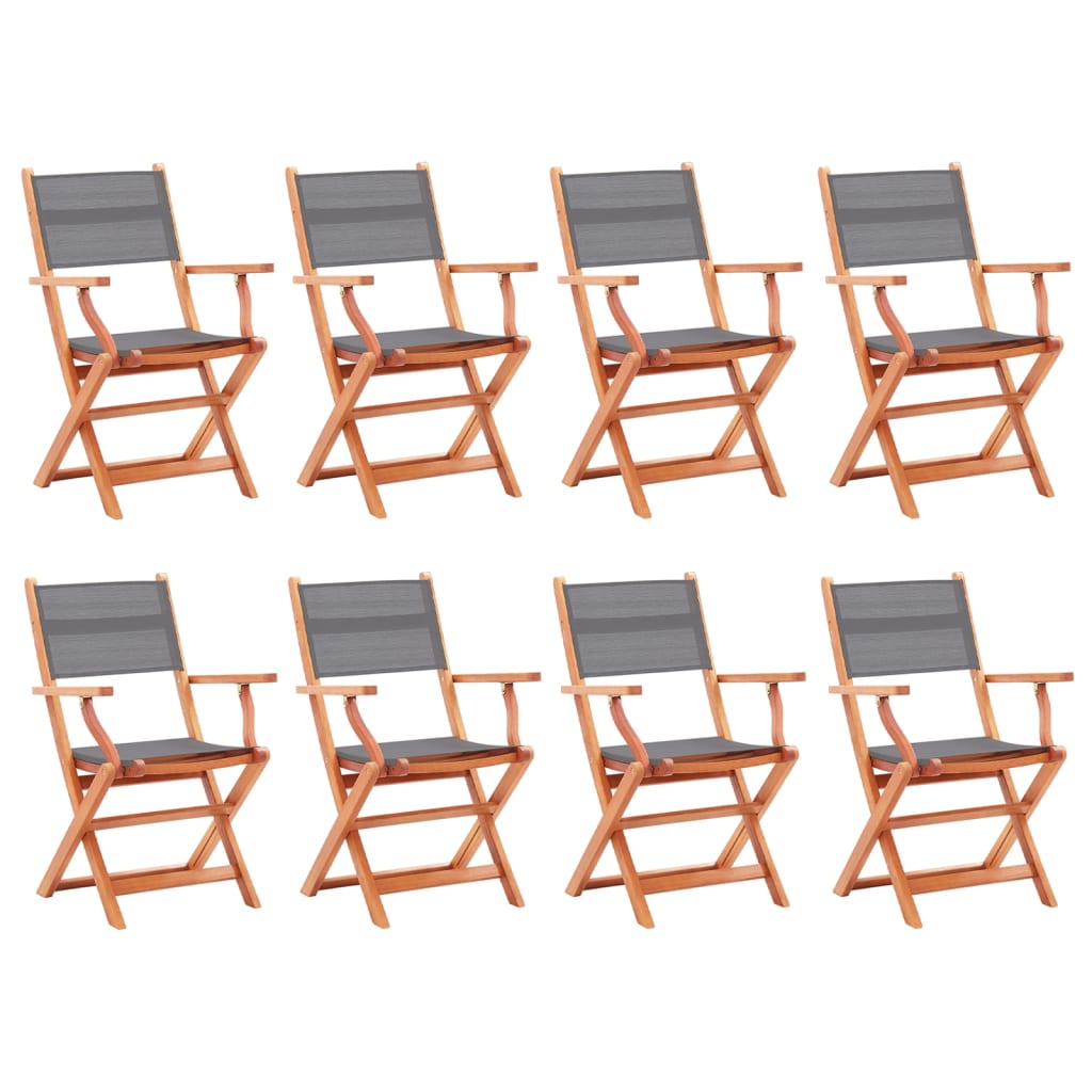 8720286700594_a_en_hd_1 vidaXL Folding Garden Chairs 8 pcs Grey Solid Eucalyptus Wood&Textilene - Image 1