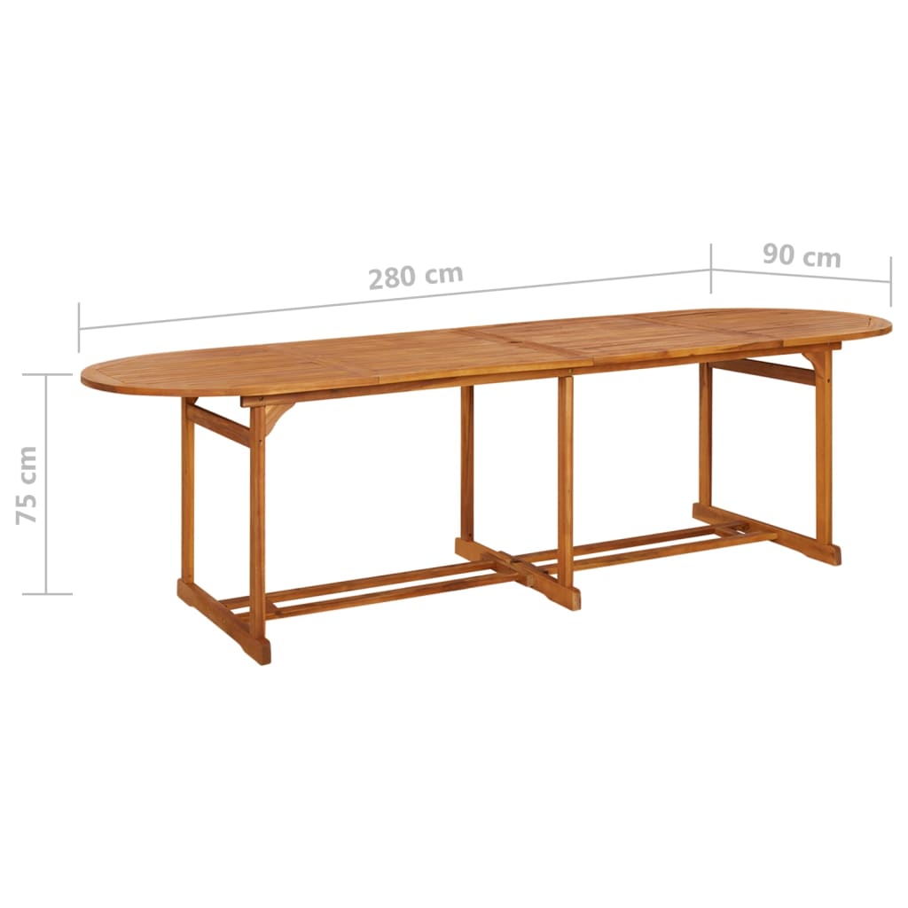 8720286701522_g_en_hd_10 vidaXL 11 Piece Garden Dining Set 280x90x75 cm Solid Wood Acacia - Image 12