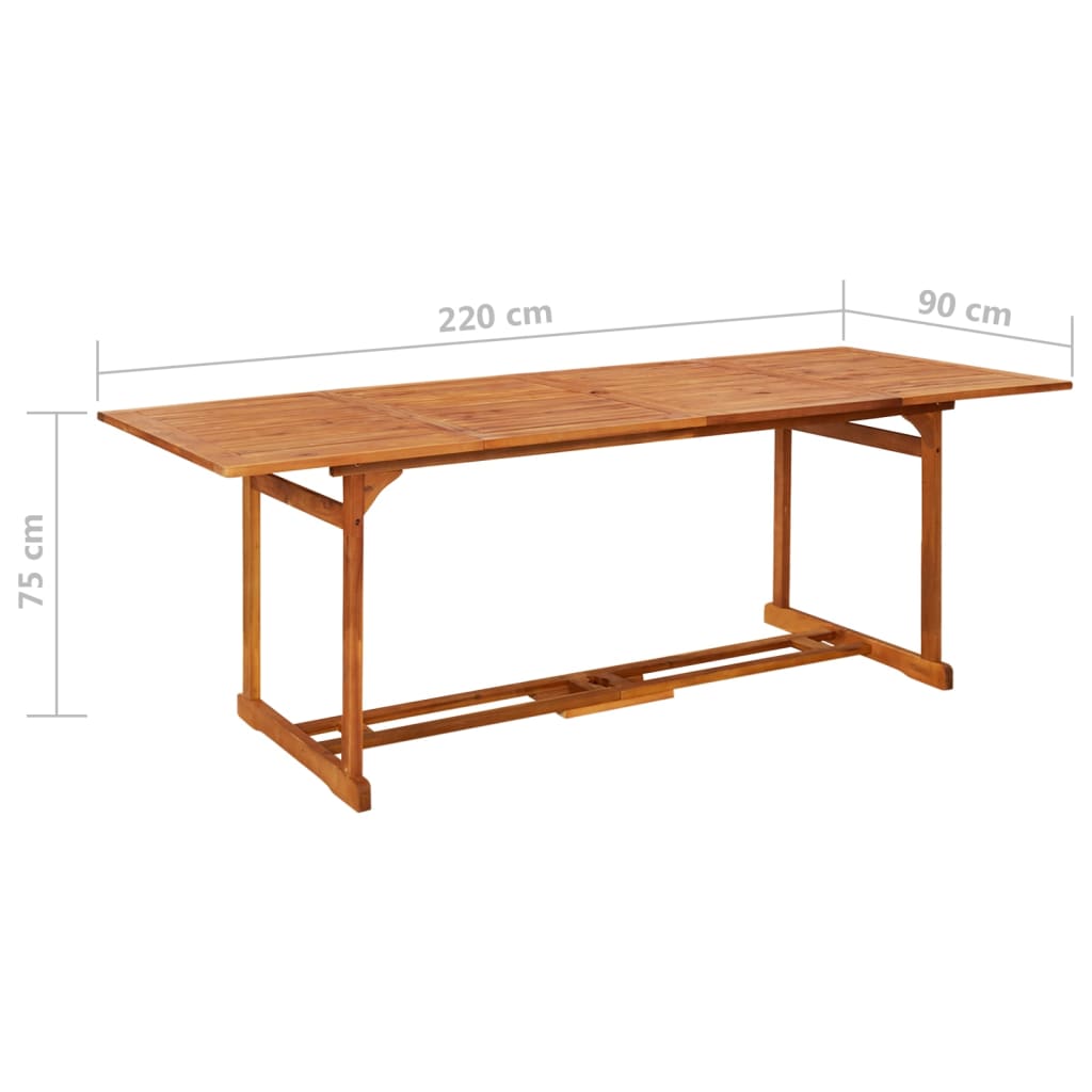 8720286701638_g_en_hd_10 vidaXL 11 Piece Garden Dining Set 220x90x75 cm Solid Wood Acacia - Image 12