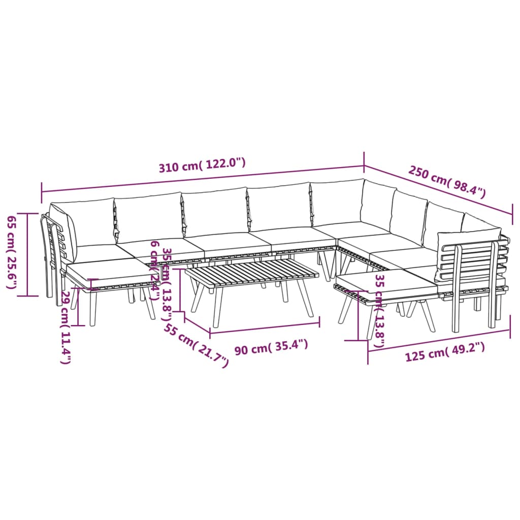 8720286701935_g_en_hd_10 vidaXL 11 Piece Garden Lounge Set with Cushions Solid Wood Acacia - Image 12
