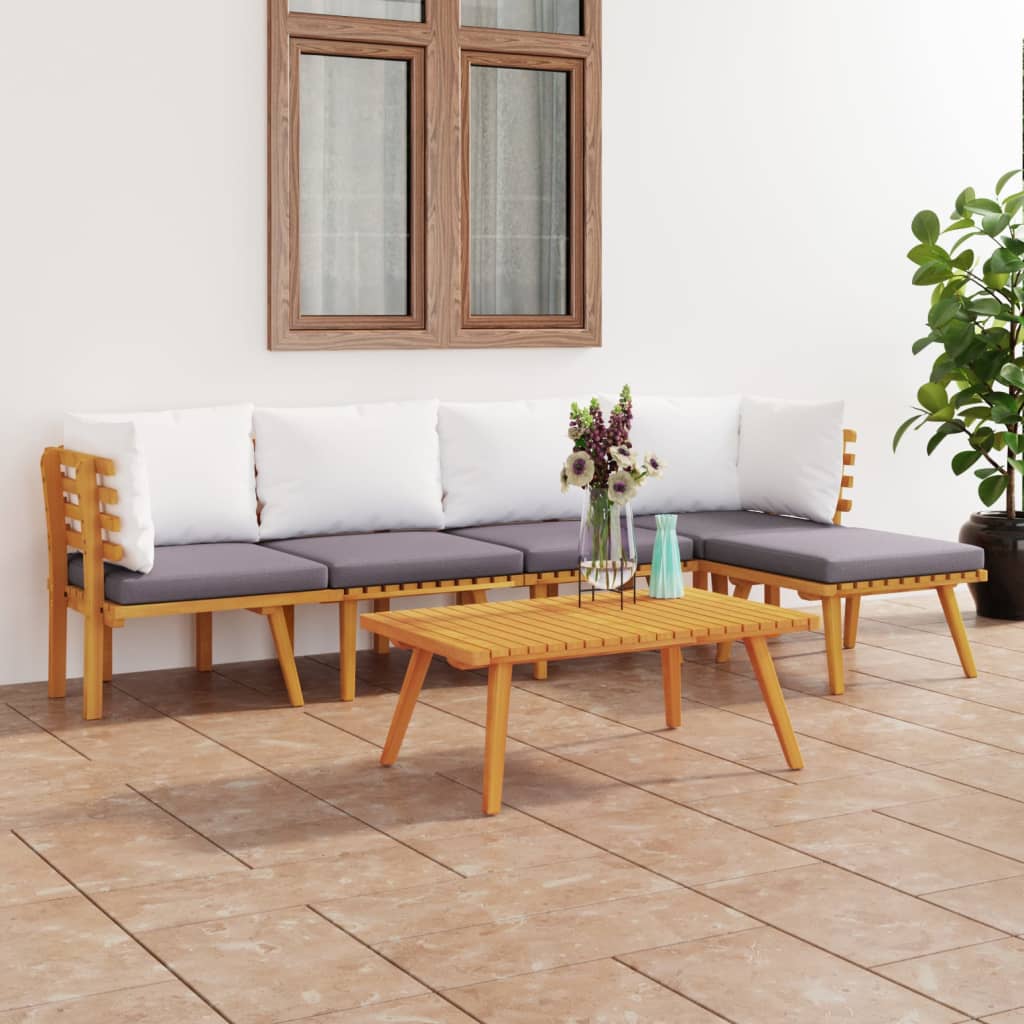 8720286702000_m_en_hd_1 vidaXL 6 Piece Garden Lounge Set with Cushions Solid Wood Acacia - Image 1