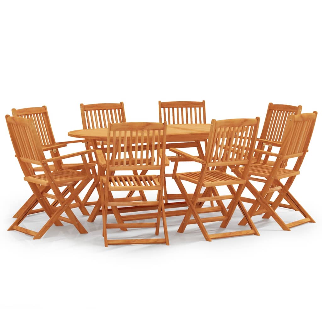 8720286703281_a_en_hd_1 vidaXL 9 Piece Folding Outdoor Dining Set Solid Eucalyptus Wood - Image 1