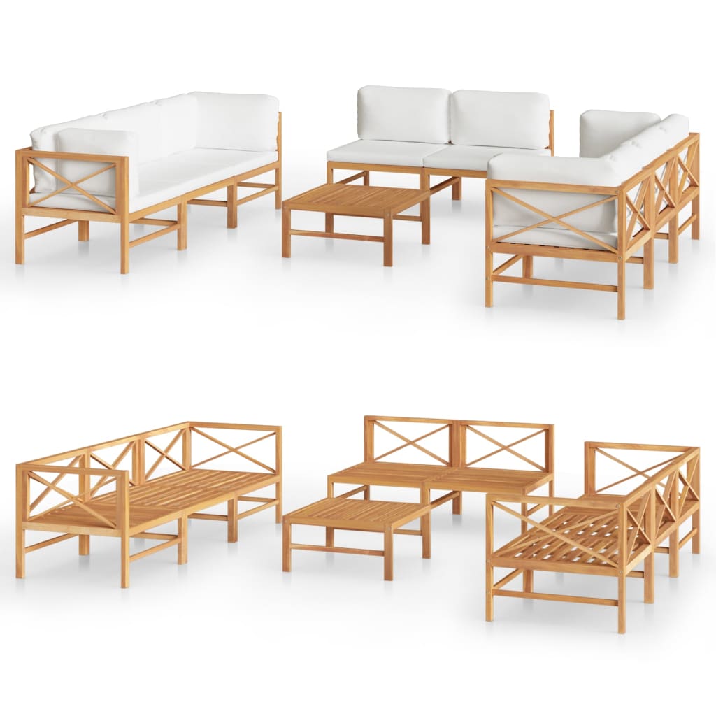 8720286703885_a_en_hd_1 vidaXL 9 Piece Garden Lounge Set with Cream Cushions Solid Teak Wood - Image 2