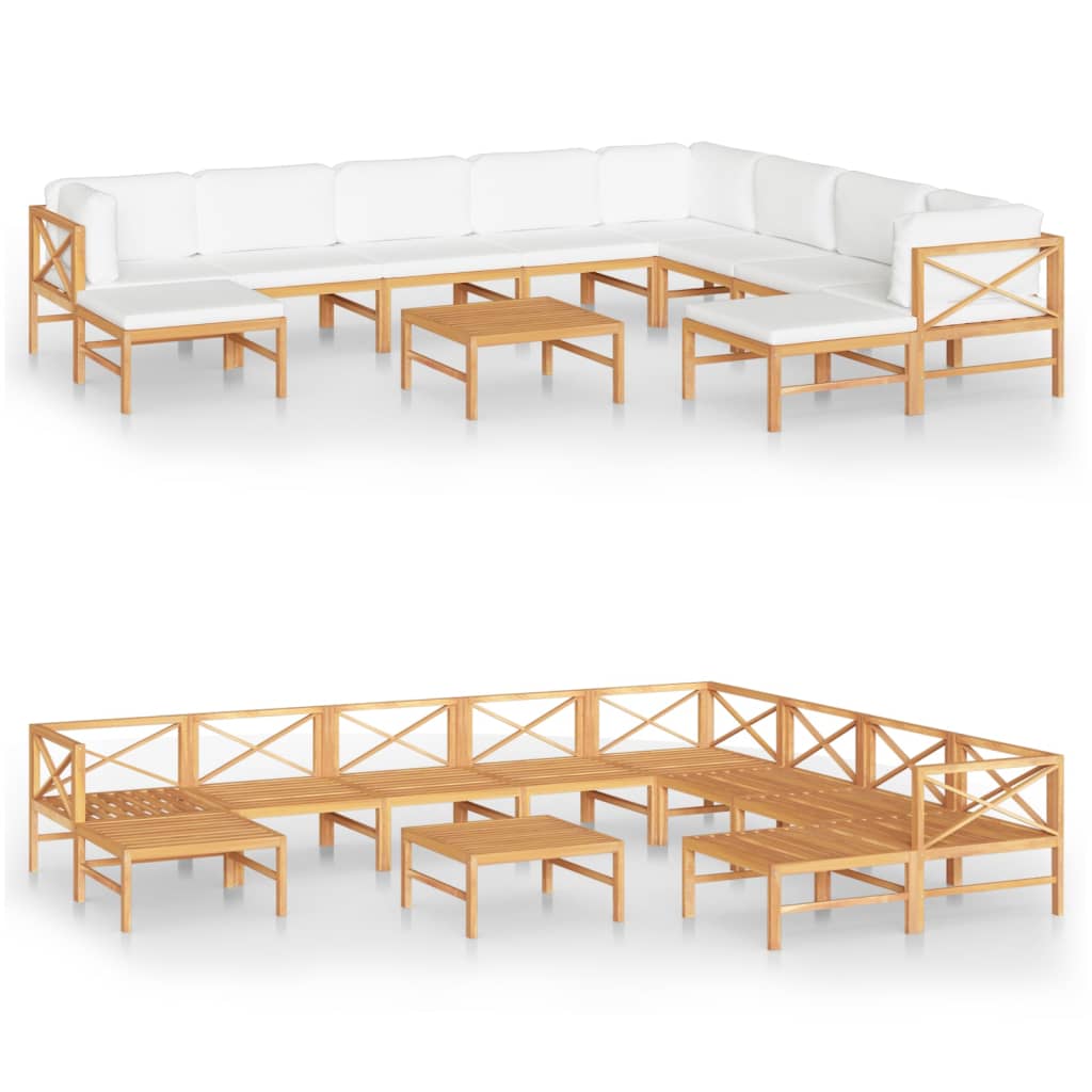 8720286704004_a_en_hd_1 vidaXL 11 Piece Garden Lounge Set with Cream Cushions Solid Teak Wood - Image 2