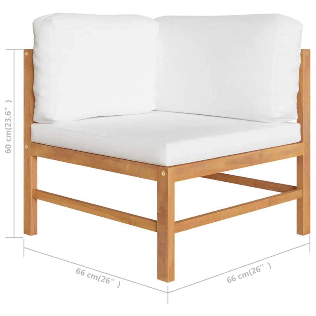 8720286704004_g_en_hd_5 vidaXL 11 Piece Garden Lounge Set with Cream Cushions Solid Teak Wood - Image 7