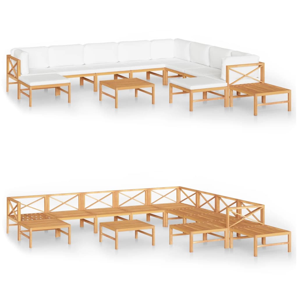 8720286704042_a_en_hd_1 vidaXL 12 Piece Garden Lounge Set with Cream Cushions Solid Teak Wood - Image 2
