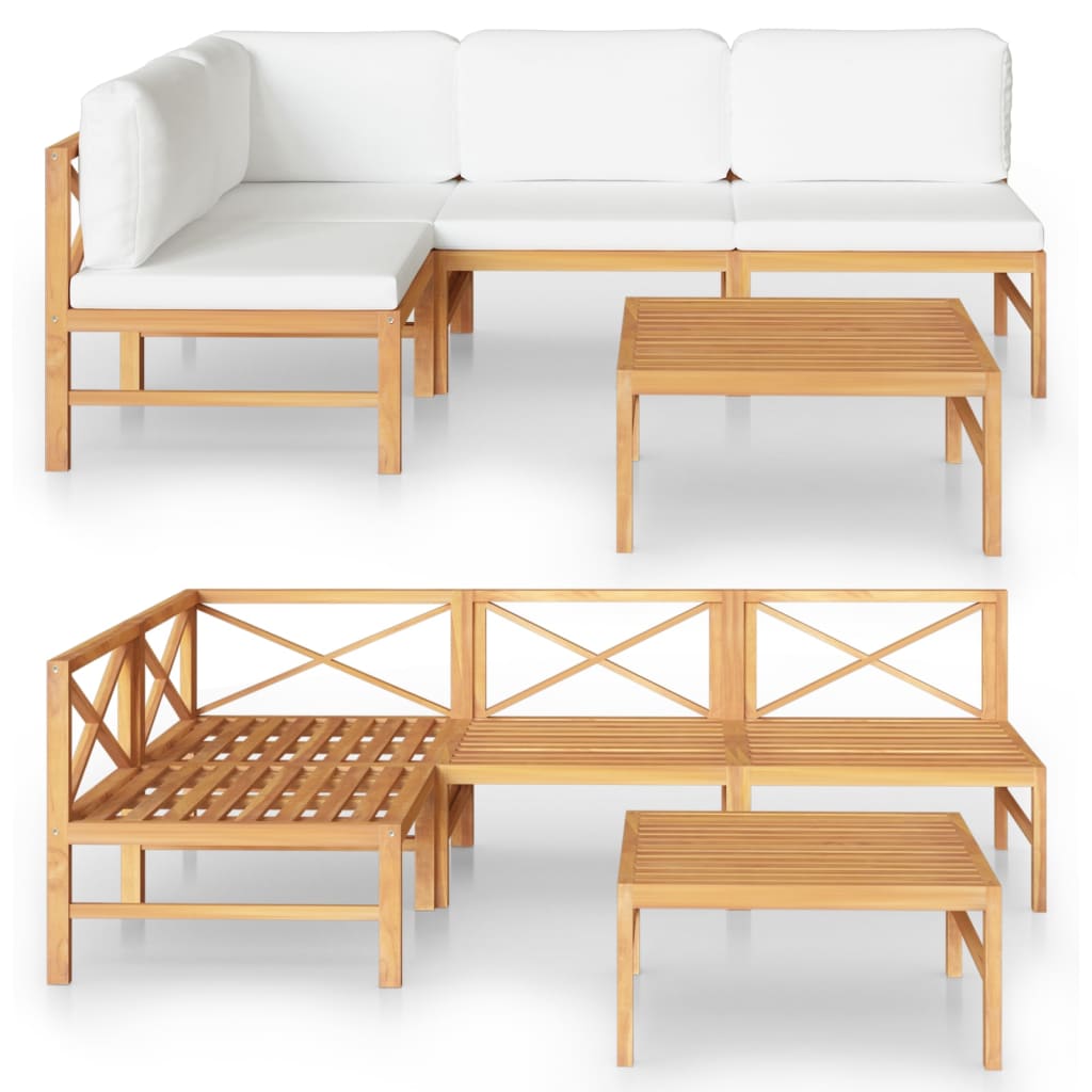 8720286704189_a_en_hd_1 vidaXL 5 Piece Garden Lounge Set with Cream Cushions Solid Teak Wood - Image 2